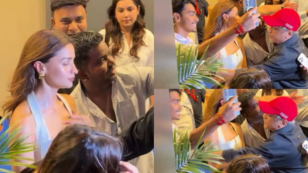 সেলফি তুলতে গিয়ে আলিয়ার ভক্তকে ধাক্কা, ভিডিও ভাইরাল