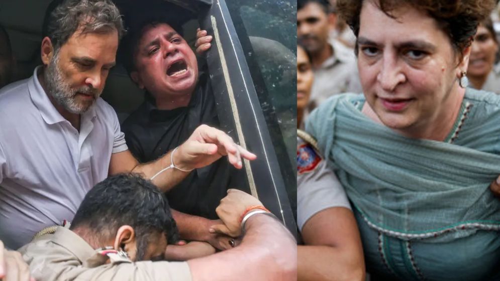 উত্তাল দিল্লিতে আটকের পর মুক্তি পেলেন রাহুল-প্রিয়াঙ্কা