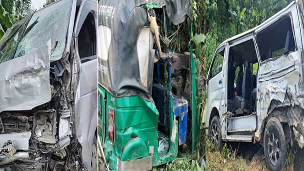 ঢাকা-সিলেট মহাসড়কে ৩ গাড়ির সংঘর্ষে নিহত ২, আহত ৫