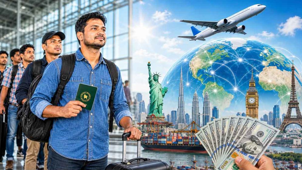 ৮ মাসে বিদেশ গেছেন সাড়ে ৪ লাখ রেমিট্যান্স যোদ্ধা, আয় ২৬ বিলিয়ন ডলার